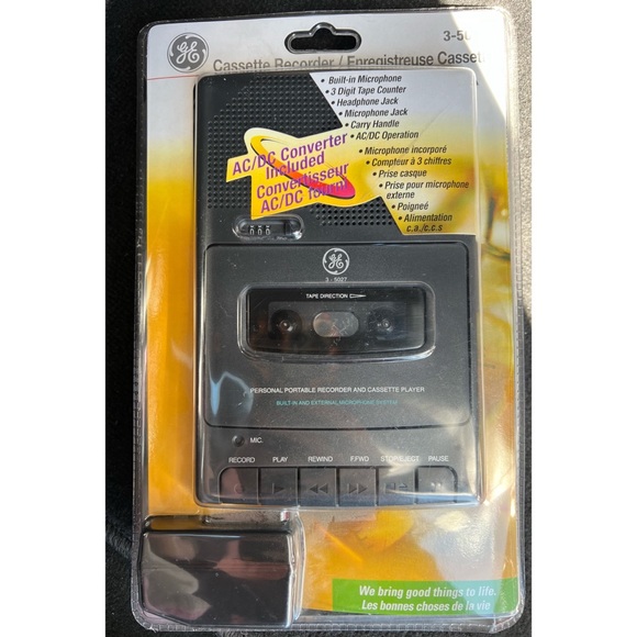 General Electric Other Ge Portable Cassette Tape Recorder Acdc